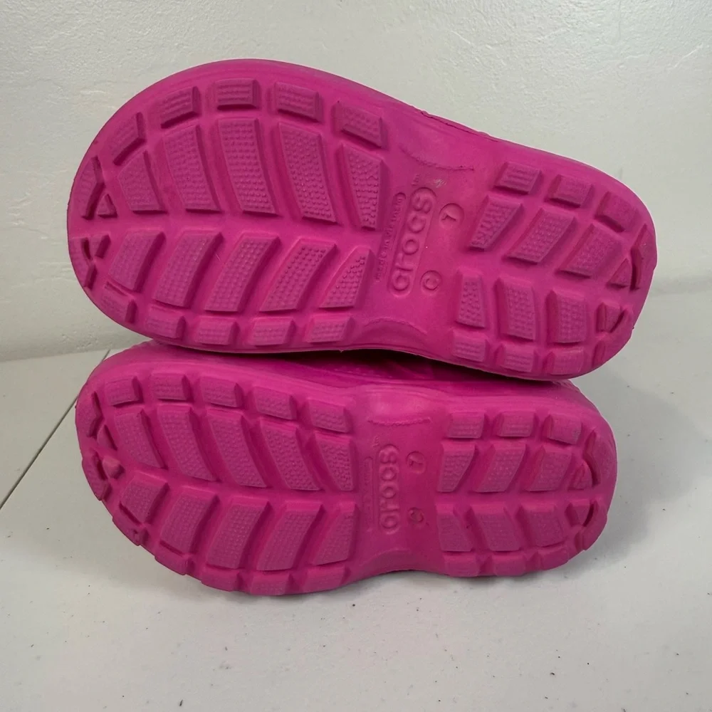 CROCS Kids Pink Rain & Snow Boots